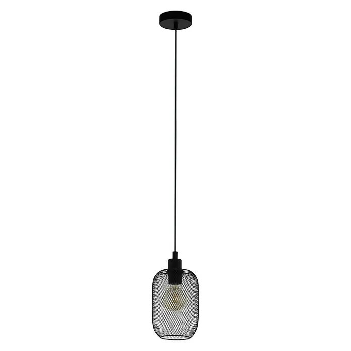 Eglo Hanglamp Wrington - 60 W, Zwart, 150 mm - Vooraanzicht