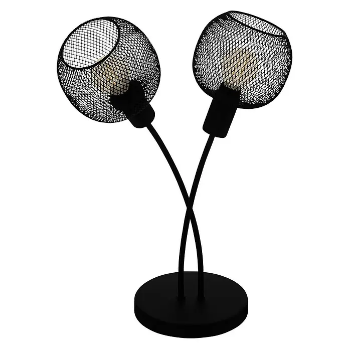 Eglo Tafellamp Wrington - 80 W, l x b x h: 30,5 x 19,5 x 40,5 cm, Zwart, E14 - Vooraanzicht