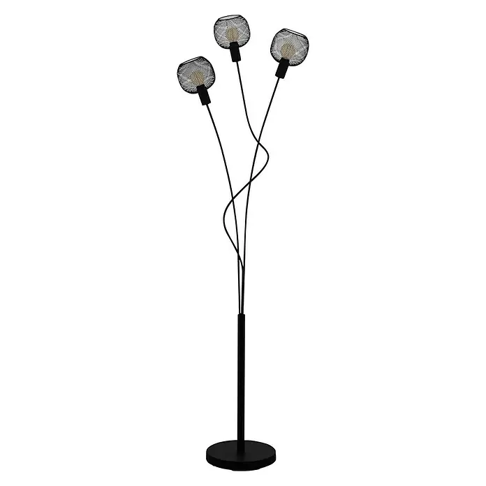 Eglo Staande lamp Wrington 1 - 120 W, Hoogte: 149,5 cm, Zwart, E14 - Vooraanzicht