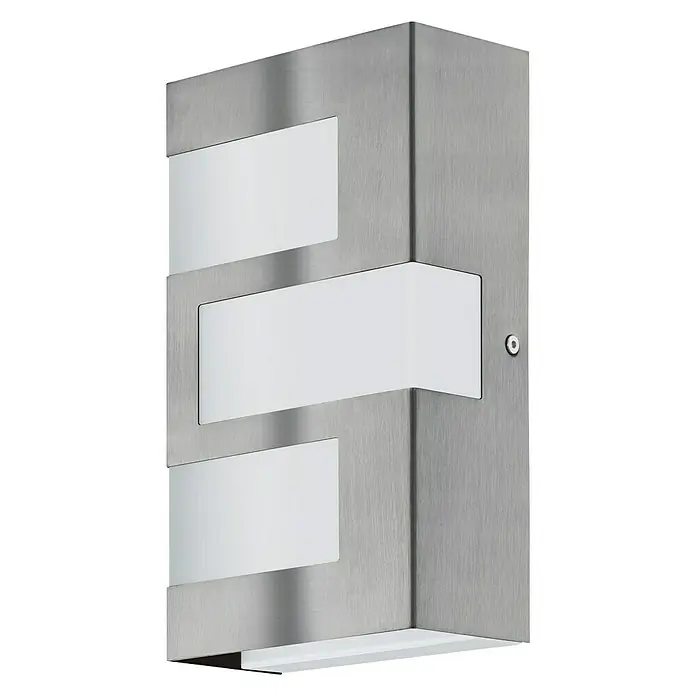 Eglo Wandlamp voor buiten Ralora - 2,5 W, 14 x 7 x 24 cm, Roestvrij staal, Wit, IP44 - Diagonaal zicht