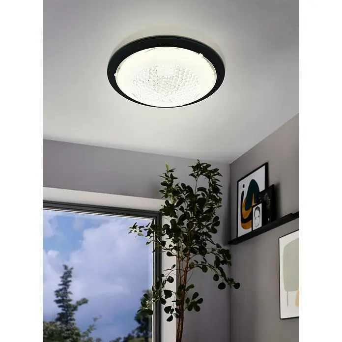 Eglo LED-Deckenleuchte rund Acolla 1 - 16 W, Ø x H: 370 mm x 9 cm, Warmweiß - Stimmungsaufnahme