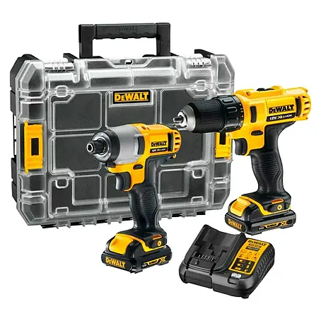 Dewalt  Akumulatorska udarna bušilica DCK211D2T DCF815 + odvijač DCD710