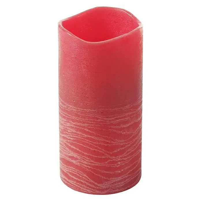 Vela con LED Rosso - Ø x Al: 10 x 20 cm, Rojo, Cera natural - Vista frontal