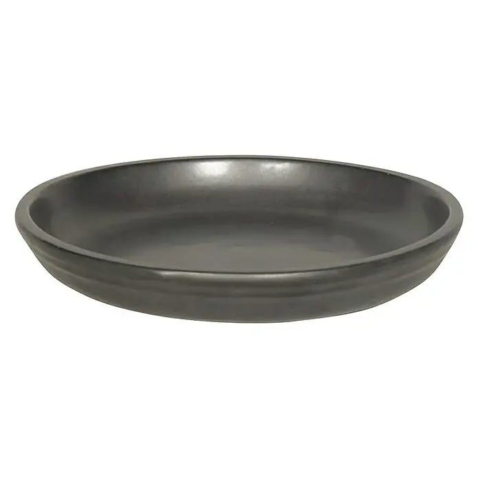 Blumentopf-Untersetzer Venezia - Max. Außendurchmesser: 27 cm, Keramik, Anthrazit - Vorderansicht