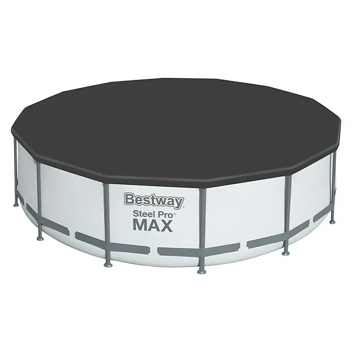 Bestway Frame-Pool-Set Steel Pro Max - Ø x H: 427 x 122 cm, 15.232 l, Grau - Vorderansicht