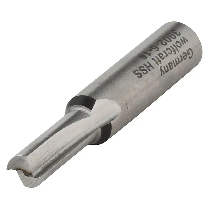Wolfcraft Nutfräser - Nutbreite: 6 mm, Durchmesser Schaft: 8 mm - Diagonale Ansicht