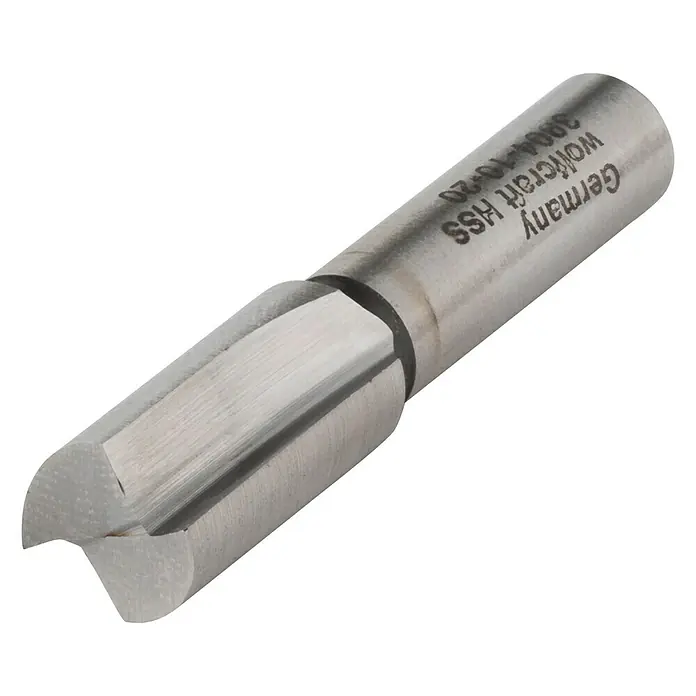 Wolfcraft Nutfräser - Nutbreite: 10 mm, Durchmesser Schaft: 8 mm - Diagonale Ansicht