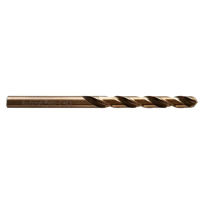 Wolfcraft Metallbohrer - Durchmesser: 6,5 mm, Länge: 101 mm, HSS-Co - Rechte Seitenansicht