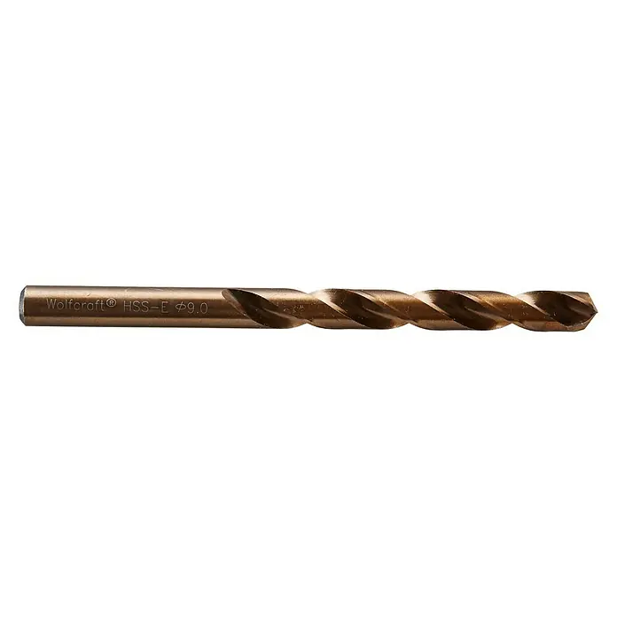 Wolfcraft Metallbohrer - Durchmesser: 9 mm, Länge: 125 mm, HSS-Co - Rechte Seitenansicht