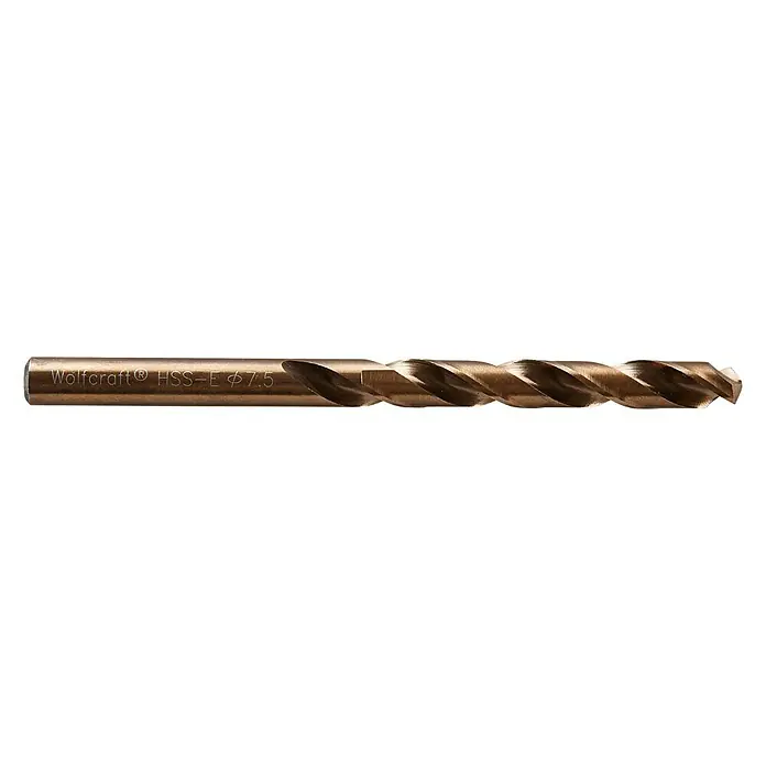 Wolfcraft Metallbohrer - Durchmesser: 7,5 mm, Länge: 109 mm, HSS-Co - Rechte Seitenansicht
