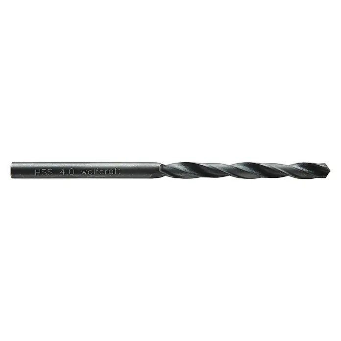 Wolfcraft Metallbohrer rollgewalzt - Länge: 75 mm, Durchmesser: 4 mm, 1 Stk. - Rechte Seitenansicht