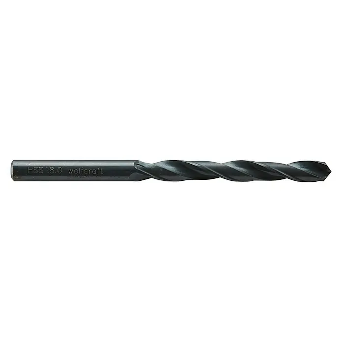 Wolfcraft Metallbohrer rollgewalzt - Länge: 117 mm, Durchmesser: 8 mm, 1 Stk. - Rechte Seitenansicht