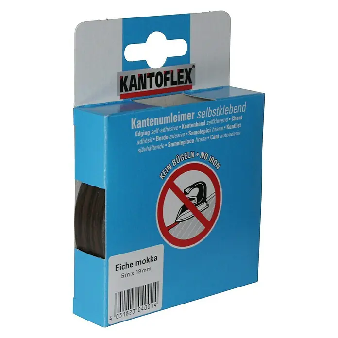 Kantoflex Umleimer - Wenge/Eiche Mokka, 5 m x 19 mm - Diagonale Ansicht