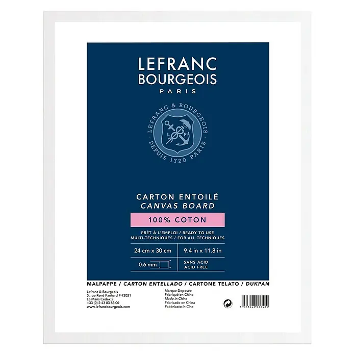 Lefranc & Bourgeois Schildersdoek Louvre - 24 x 30 cm, 280 g/m² - Vooraanzicht