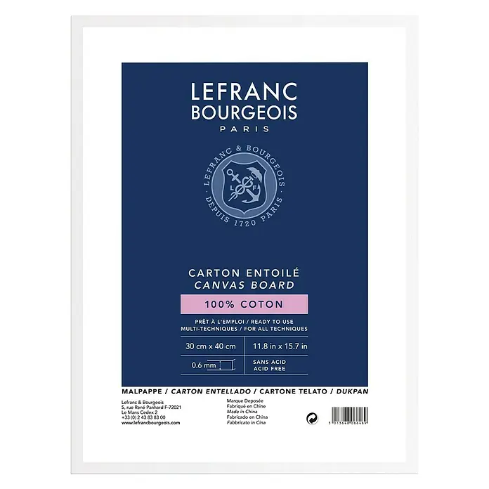 Lefranc & Bourgeois Schildersdoek Louvre - 30 x 40 cm, 280 g/m² - Vooraanzicht