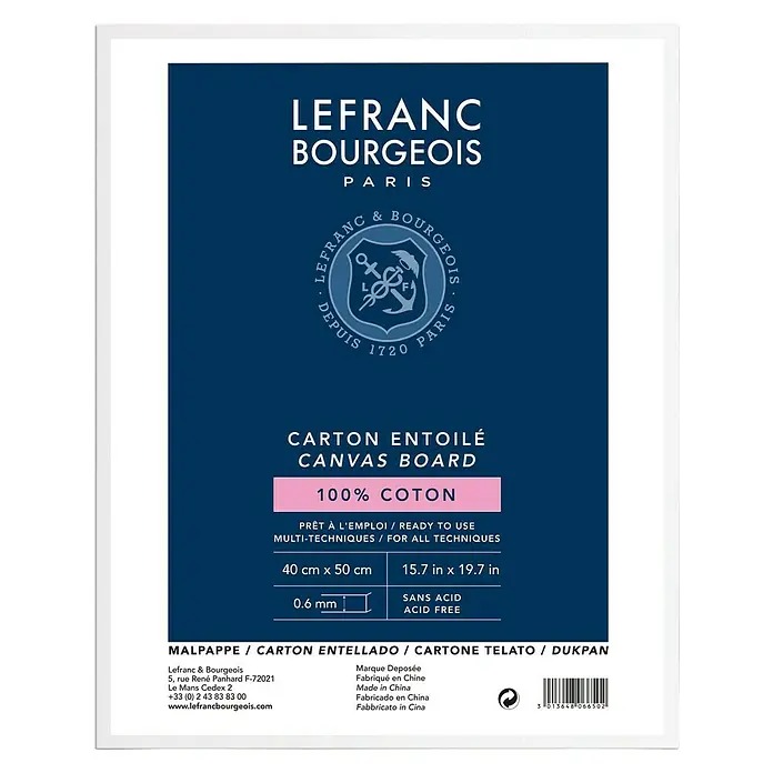 Lefranc & Bourgeois Schildersdoek Louvre - 40 x 50 cm, 280 g/m² - Vooraanzicht