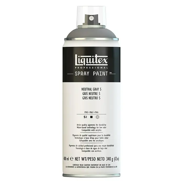 Liquitex Professional Farbspray - Neutralgrau 5, 400 ml - Vorderansicht