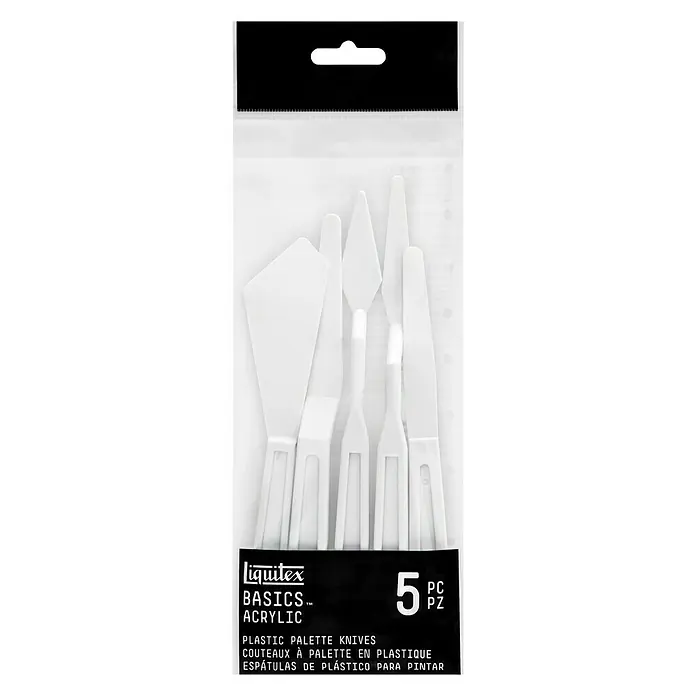Liquitex Basics Palettenmesser-Set - 5 -tlg., Kunststoff - Vorderansicht