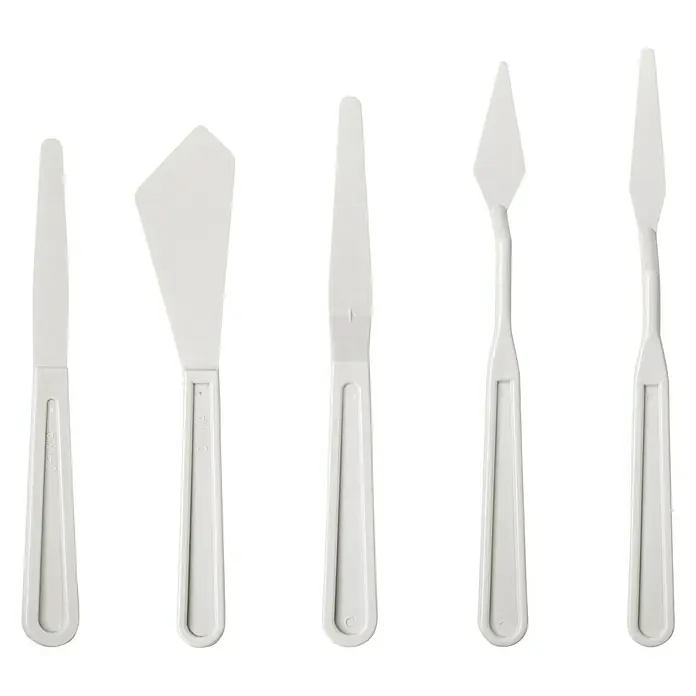 Liquitex Basics Palettenmesser-Set - 5 -tlg., Kunststoff - Vorderansicht