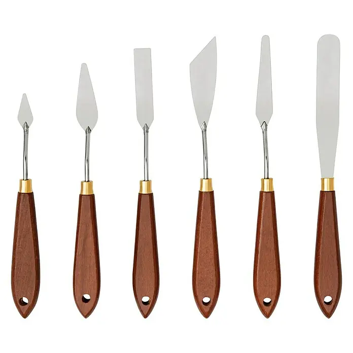 Liquitex Basics Malmesser-Set - 6 -tlg., Metall - Vorderansicht