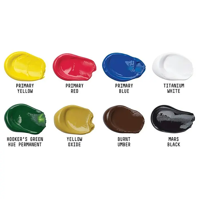 Liquitex Basics Acrylfarben-Set Starter Box - 9 Stk. x 75 ml, Tube