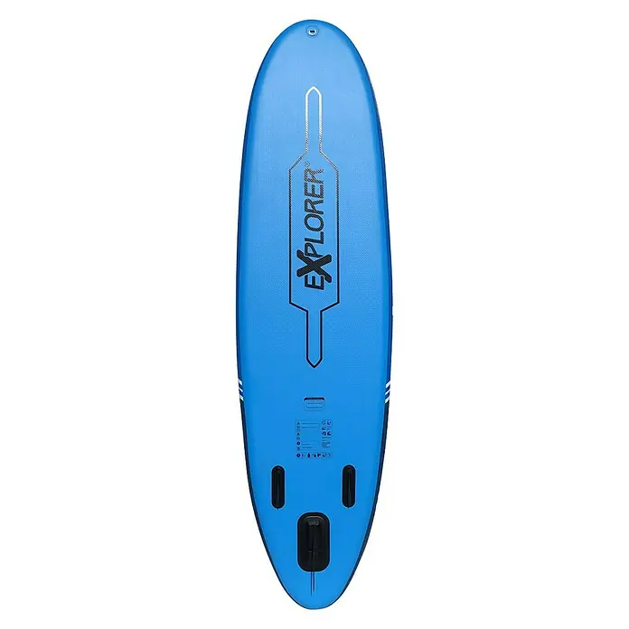 Explorer SUP-Board-Set Stream 10.2 - L x B x H: 310 x 85 x 15 cm, Nutzlast: 160 kg, Aufblasbar, Blau/Weiß - Draufsicht