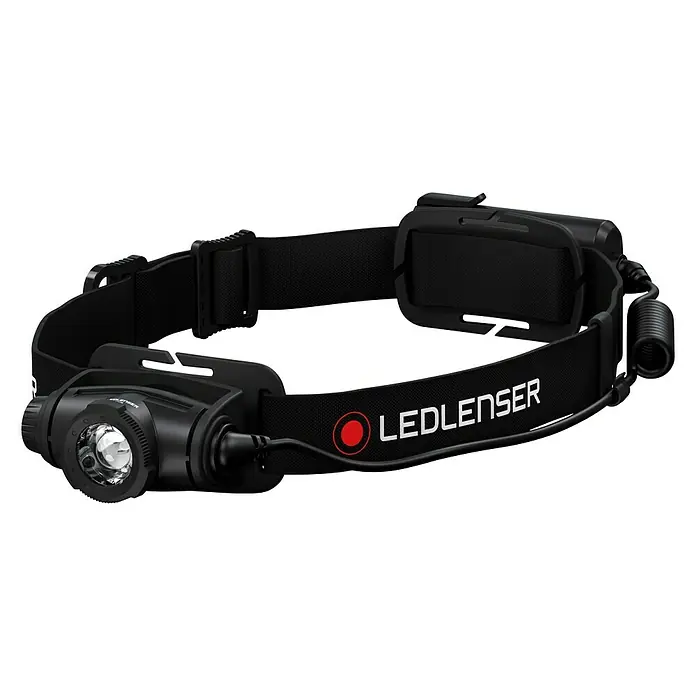 Ledlenser Stirnlampe H5 Core - LED, Batteriebetrieben, Schwarz, 15 lm - 350 lm - Diagonale Ansicht