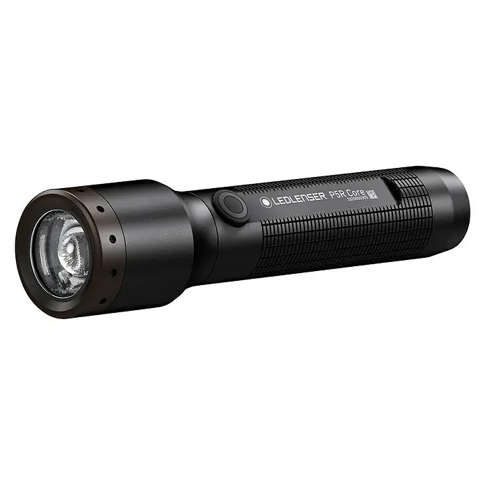 Ledlenser LED-Taschenlampe P5R Core - Akkubetrieben, Schwarz, 15 lm - 500 lm - Diagonale Ansicht