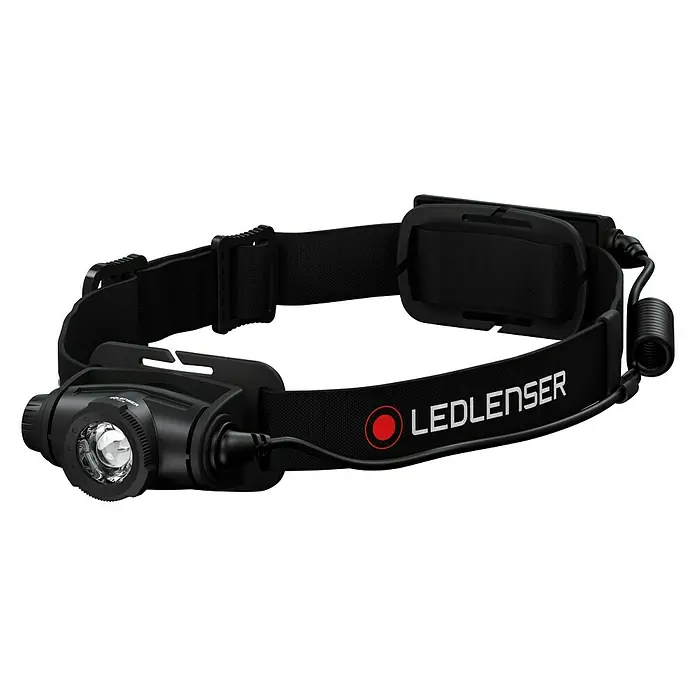 Ledlenser Stirnlampe H5R Core - LED, Akkubetrieben, Schwarz, 15 lm - 500 lm - Diagonale Ansicht