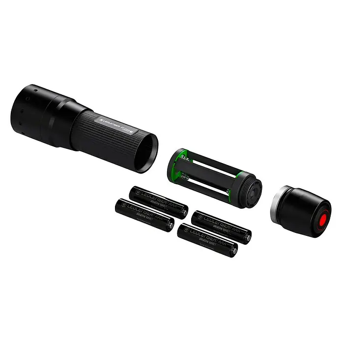 Ledlenser LED-Taschenlampe P7 Core - Batteriebetrieben, Schwarz, 40 lm - 450 lm - Diagonale Ansicht