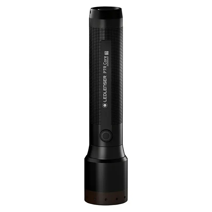 Ledlenser LED-Taschenlampe P7R Core - Akkubetrieben, Schwarz, 15 lm - 1.400 lm - Vorderansicht