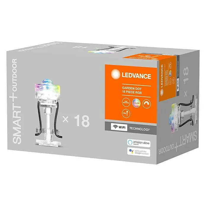 Ledvance Smart+ LED-Außenstrahler Gardenspot Mini RGBW 18 - 7,5 W, IP65 - Diagonale Ansicht