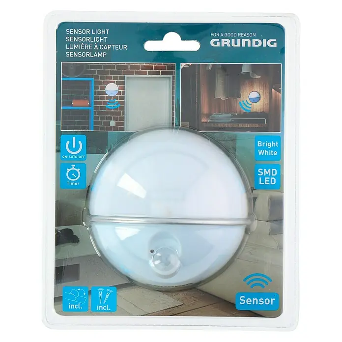 Luz de noche LED - Blanco, 9,1 x 9,1 x 4,8 cm - Vista frontal