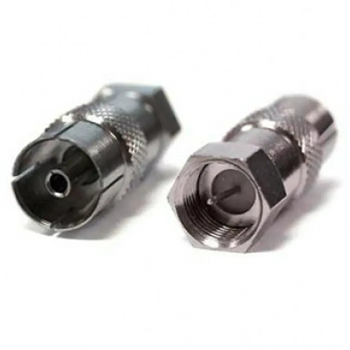 Adaptador F conector - Diámetro: 9,5 mm, 1 ud. - Vista angular