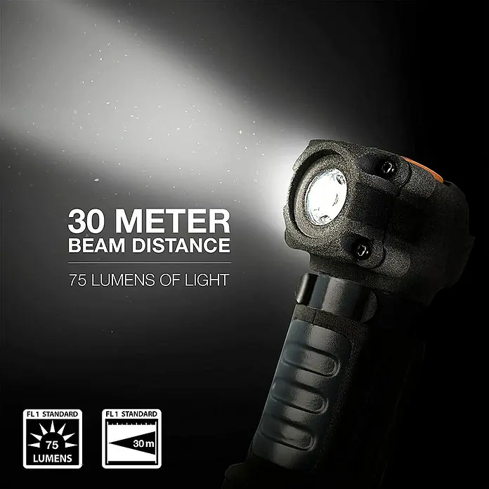 Energizer Linterna de mano LED Hardcase Multiuso - 75 lm, Plástico, Autonomía estimada: 6 h