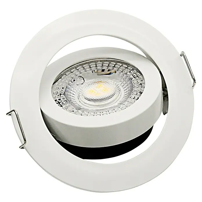 Alverlamp Foco empotrable Pack 3 - 7 W, Ø x Al: 82 x 30 mm, Blanco neutro - Vista frontal
