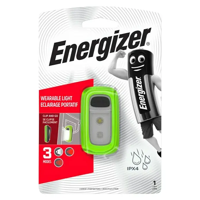 Energizer Linterna de mano LED deporte - 30 lm, Plástico, Autonomía estimada: 3,15 h - Vista frontal