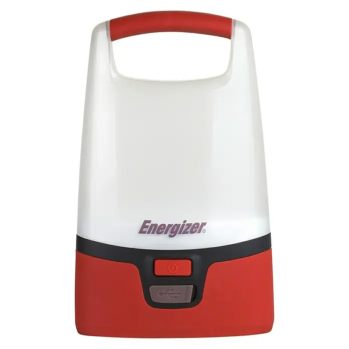 Energizer Linterna portátil LED camping recargable - 1.000 lm, Plástico, Autonomía estimada: 5 h, Rojo - Vista frontal