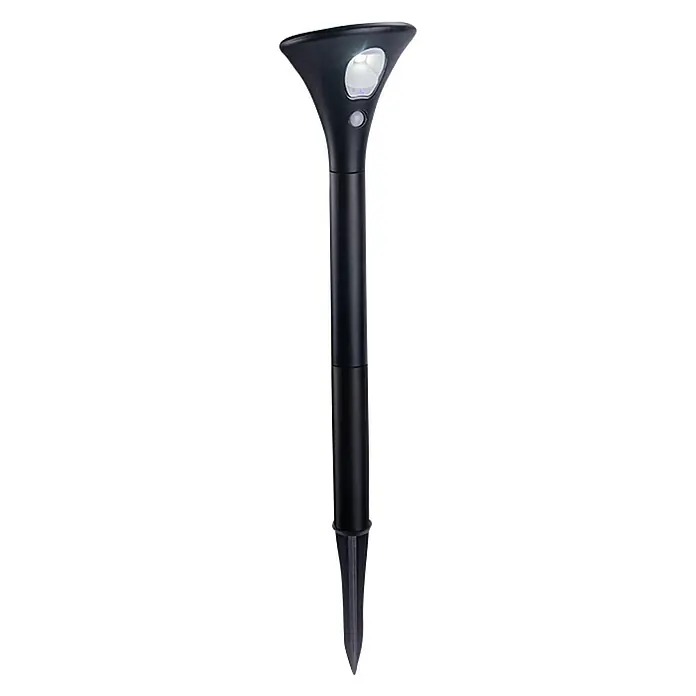 BAUHAUS Solar-Erdspieß mit Sensor - Schwarz, Höhe: 62 cm, IP44, Bewegungsmelder - Diagonale Ansicht