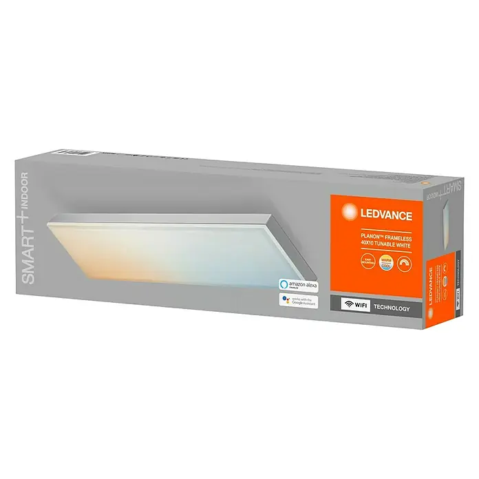 Ledvance Smart+ WiFi LED-Panel Framelesspanel CCT 40x10 - 16 W, L x B x H: 400 x 100 x 65 mm, Weiß - Vorderansicht