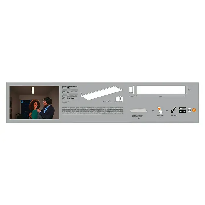 Ledvance Smart+ WiFi LED-Panel Framelesspanel CCT 60x10 - 28 W, L x B x H: 600 x 100 x 65 mm, Weiß - Rückansicht