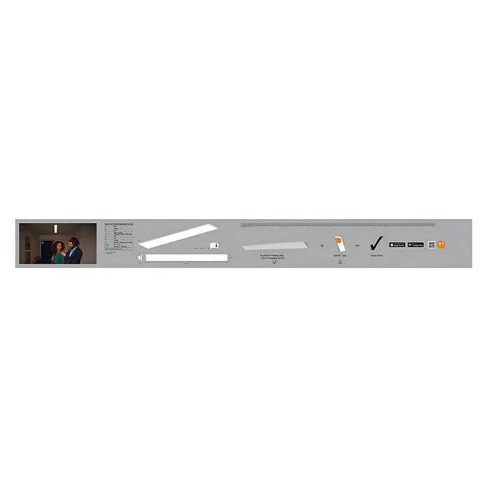 Ledvance Smart+ WiFi LED-Panel Framelesspanel CCT 120x10 - 35 W, L x B x H: 1.200 x 100 x 65 mm, Weiß, Warmweiß - Rückansicht