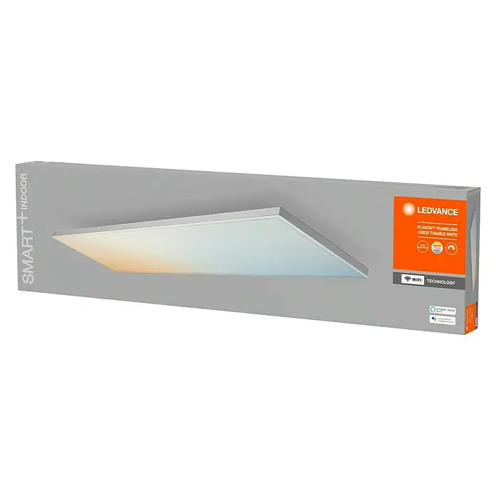 Ledvance Smart+ WiFi Panel LED Planon Frameless - 40 W, L x An x Al: 1.200 x 300 x 69 mm, Blanco, Blanco cálido - Embalaje del producto