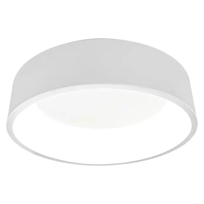 Ledvance Smart+ WiFi LED-Deckenleuchte rund Cylinder - 24 W, Ø x H: 450 x 134 mm, Weiß - Diagonale Ansicht
