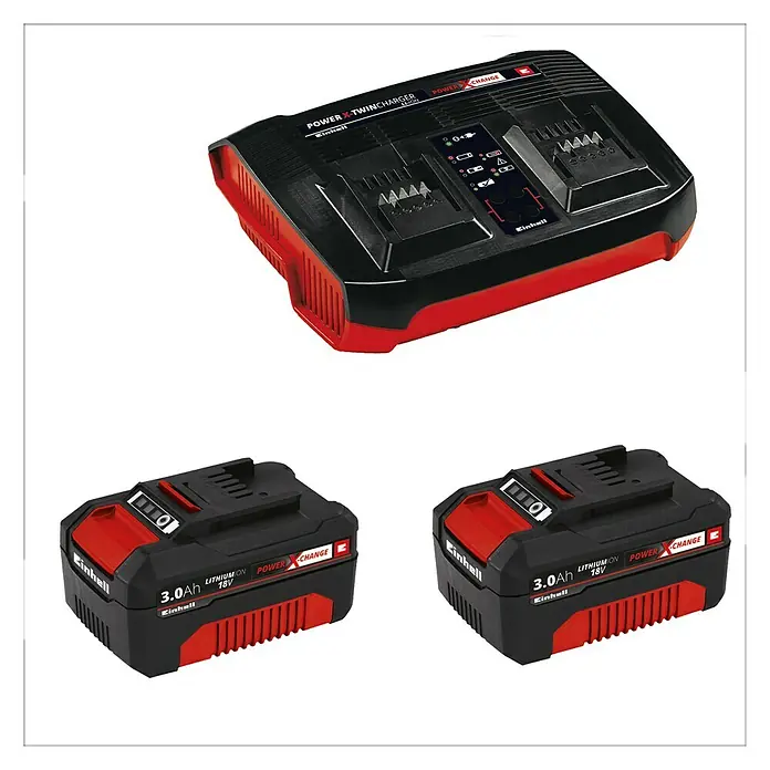 Einhell Power X-Change Akku-Rasenmäher GE-CM 36/37 Li - 18 V, 2 Akkus, 3 Ah, Schnittbreite: 37 cm - Diagonale Ansicht
