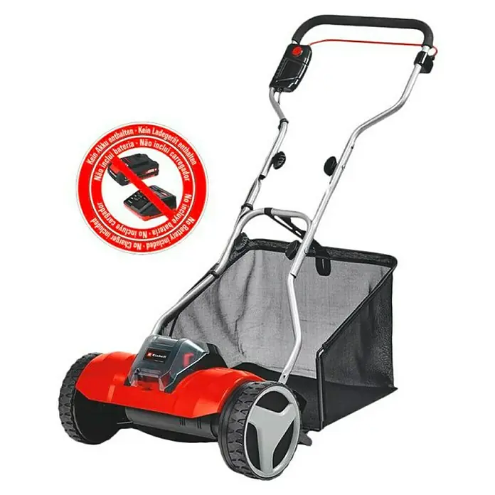 Einhell Power X-Change Akumulatorska vretenasta kosilica GE-HM 18/38 Li-Solo - Bez akumulatora, 4 Ah, Širina reza: 38 cm - Dijagonalni pogled