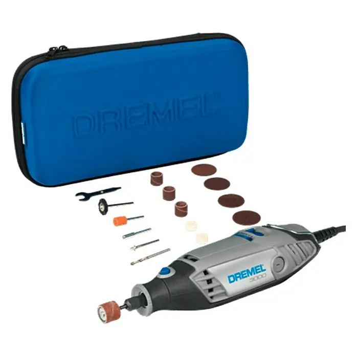 Dremel Juego de herramientas multifunción 3000-15 + set 52 accesorios extra - 130 W, Número de revoluciones de marcha en vacío: 10.000 r.p.m. - 33.000 r.p.m. - Vista angular