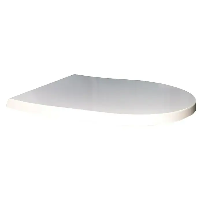 Tapa de WC Praga - Con caída amortiguada, Duroplast, Blanco - Vista angular
