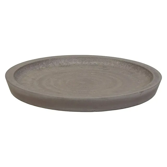 Blumentopf-Untersetzer Siena - Max. Außendurchmesser: 30 cm, Beton, Braun - Diagonale Ansicht