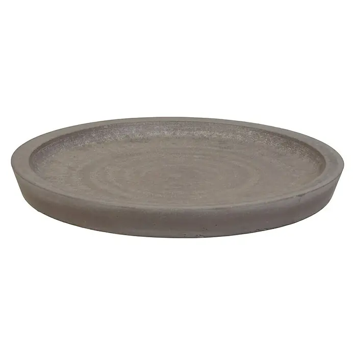 Blumentopf-Untersetzer Siena - Max. Außendurchmesser: 41 cm, Beton, Braun - Diagonale Ansicht